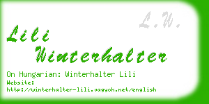lili winterhalter business card